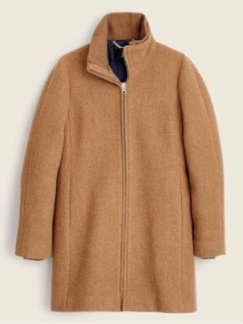 J.Crew Lodge Coat in Italian Stadium-Cloth Wool Acorn Brown